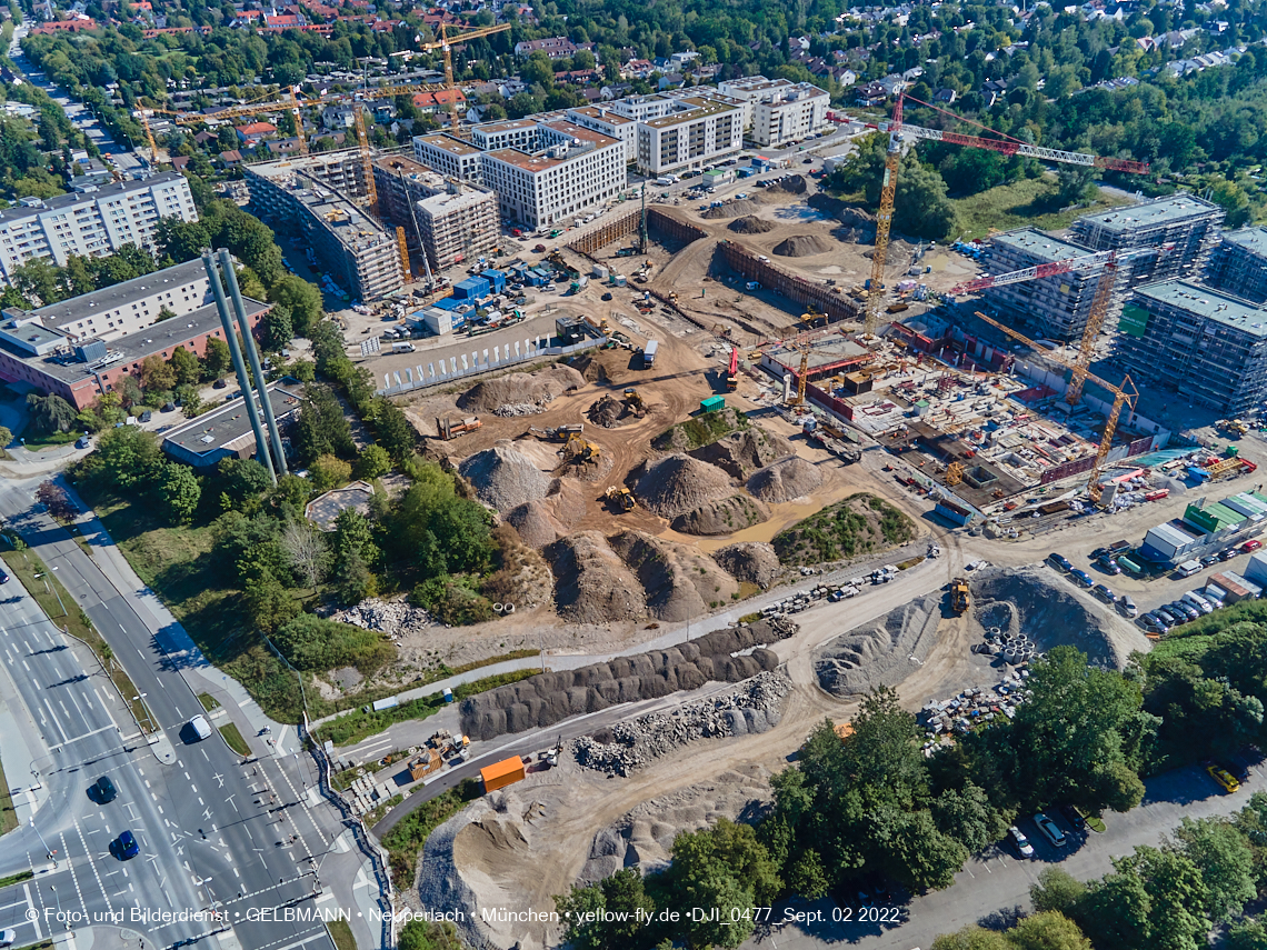 02.09.2022 - Baustelle Alexisquartier und Pandion Verde in Neuperlach